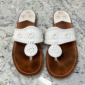 White Jack Rogers Sandals